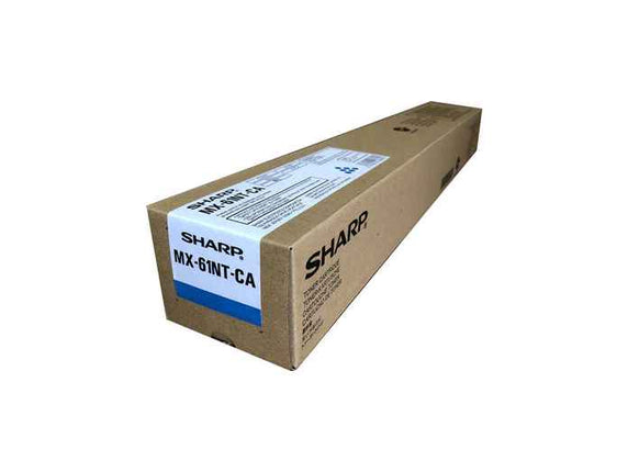 Original Sharp MX-61NT Standard Yield Cyan Toner Cartridge, MX-61NTCA