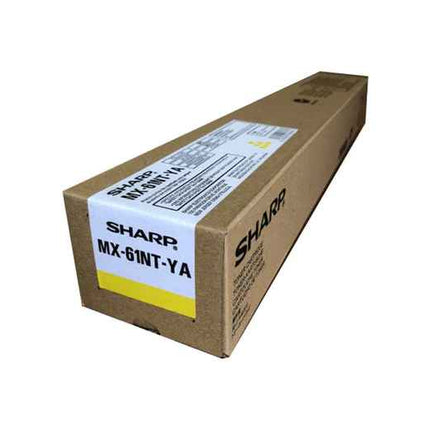 Original Sharp MX-61NT Standard Yield Yellow Toner Cartridge, MX-61NTYA
