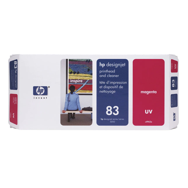 HP 83 Magenta DesignJet UV Printhead and Printhead Cleaner, C4962A