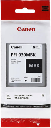 Original Canon PFI-030 Standard Yield Matte Black Ink Cartridge, 3488C001