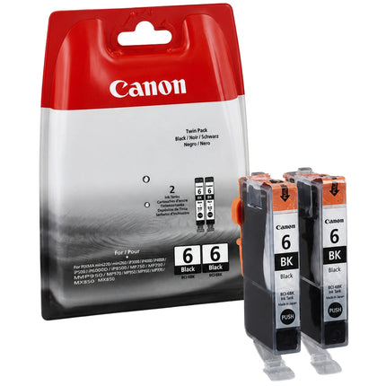New Canon BCI 6 Black Ink Cartridges-2 pack