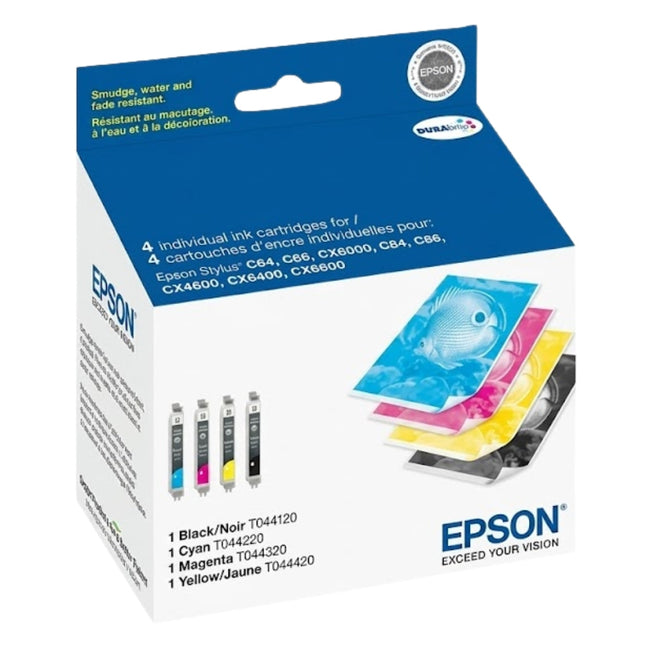 New Genuine Epson T044 Black & Color  Ink Cartridges