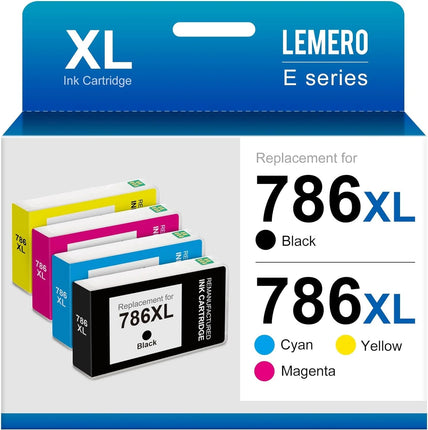 Shop the Original Epson 786XL High Yield Black(T786XL120), Cyan(T786XL220), Magenta(T786XL320), Yellow(T786XL420) Ink Cartridge, T786XL120- 4 Pack Printer at a Lower Price with high-quality, sharp Printouts. 100% Satisfaction guaranteed.