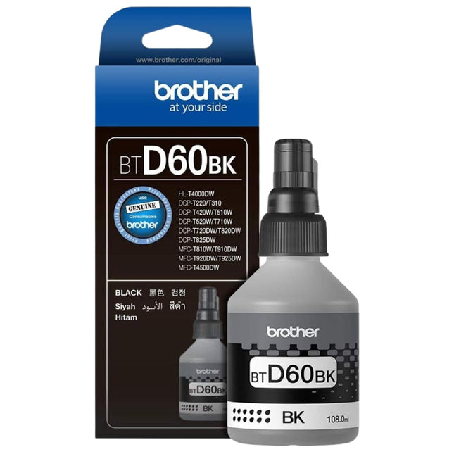Original Brother BTDR60BK Ultra High Yield Black ink bottle