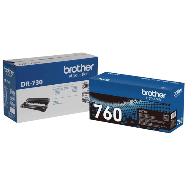 Original Brother DR730/TN760 Standard Yield/ High Yield Drum Unit & Toner Cartridge