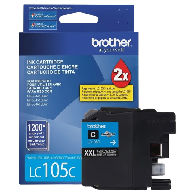 Original Brother LC105XXL Cyan Ink Cartridge