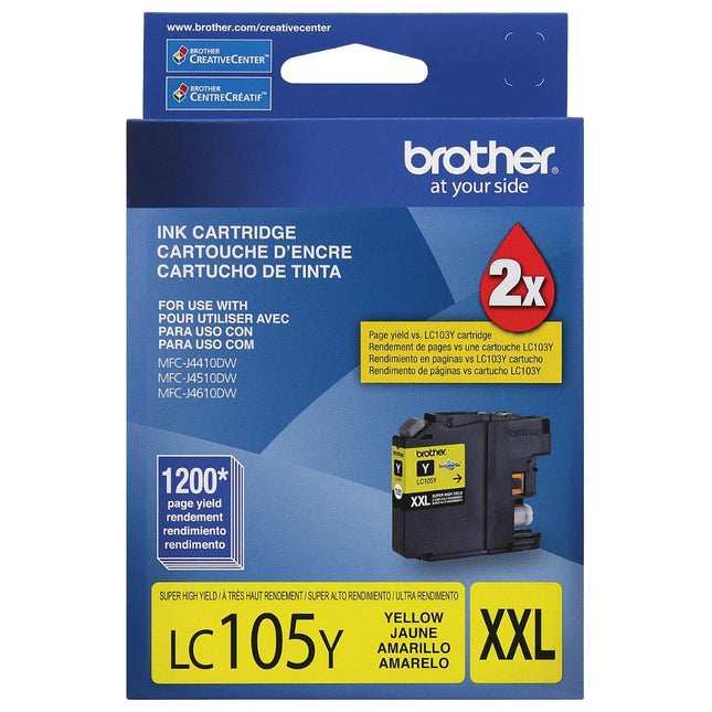 Original Brother LC105XXL Yellow Ink Cartridge