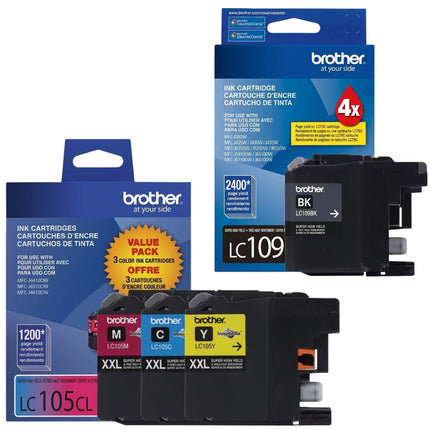 Original Brother LC109/105 Multi-Color (BCMY) Ink Cartridge