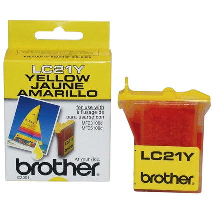 Original Brother LC21 Innobella Standard Yield Yellow Ink Cartridge, LC21Y