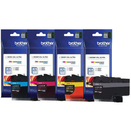 Original Brother LC3035XXL High Yield Tri-Color Ink Cartridge-Pack-4