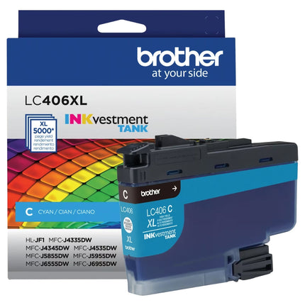 Original Brother LC406XL High Yield Cyan Ink Cartridge