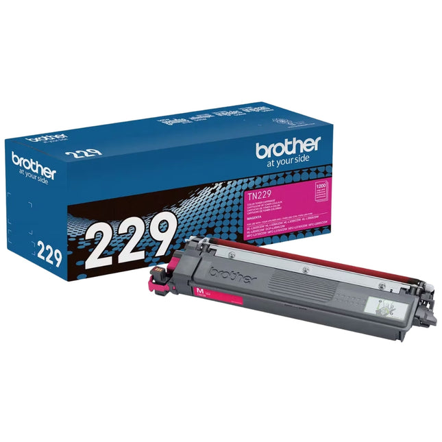 Original Brother TN-229 Standard Yield Magenta Toner Cartridge, TN229M