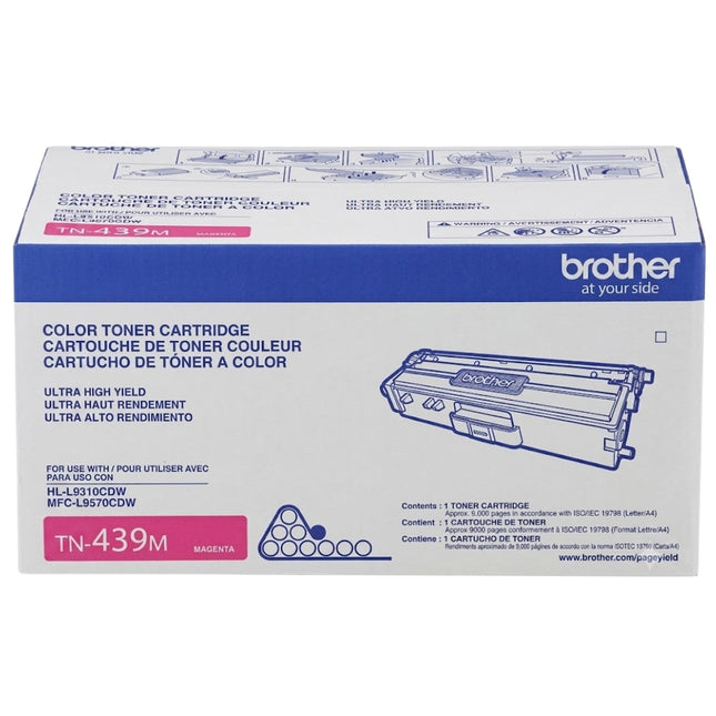 Original Brother TN-439 Extra High Yield Magenta Toner Cartridge, TN439M