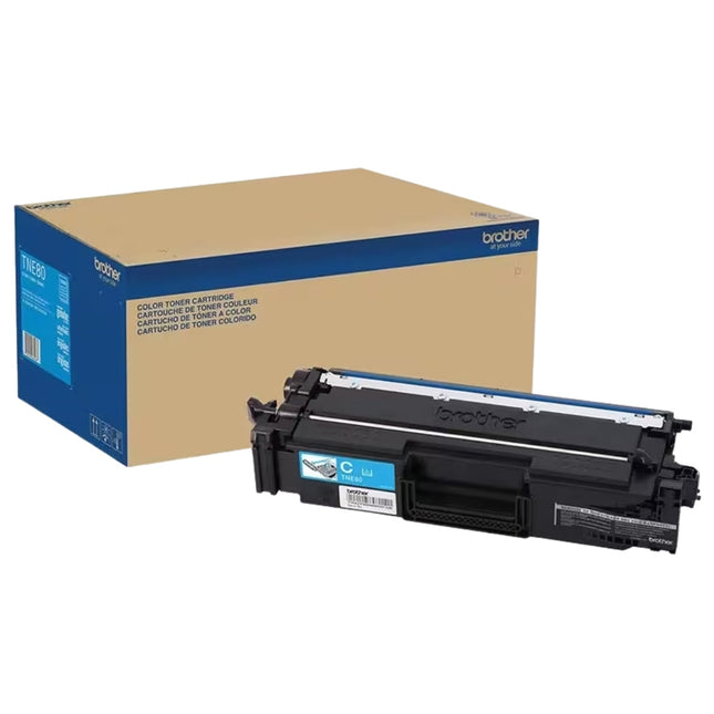 Original Brother TN-E80 Super High Yield Cyan Toner Cartridge