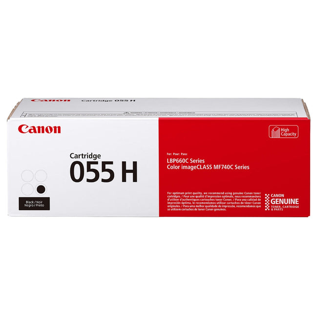 Original Canon 055H High-Yield Black Laser Toner Cartridge, 3020C001