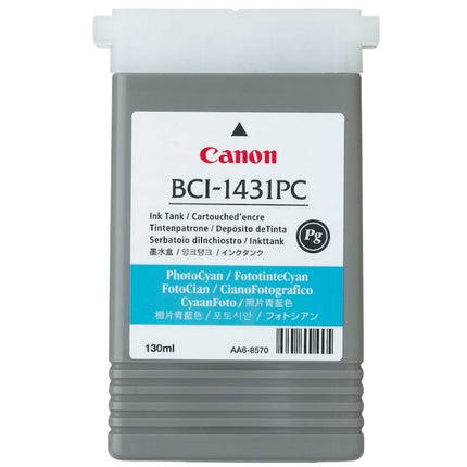 Original Canon BCI-1431PC Photo Cyan Ink Cartridge, 8973A001AA