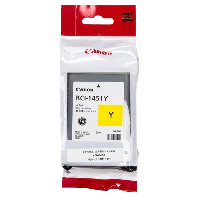 Original Canon BCI-1451 Standard Yield Yellow Ink Cartridge, 0173B001