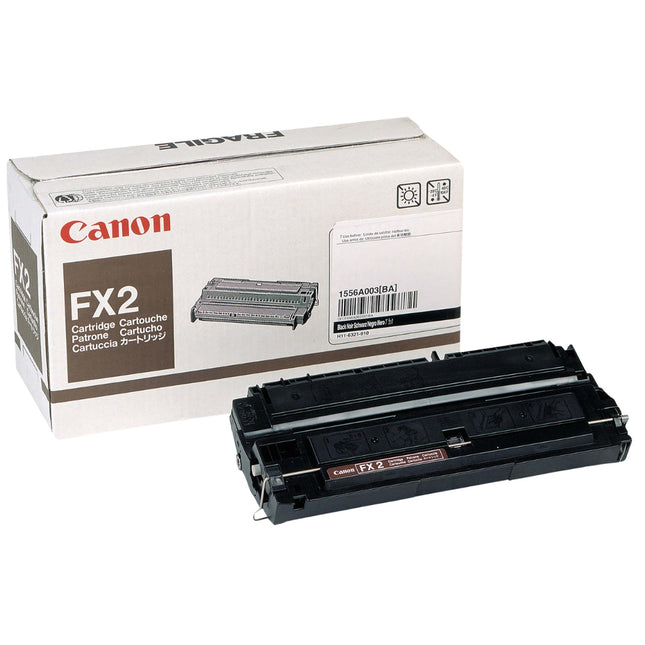 Original Canon FX-2 Black Laser Toner Cartridge, 1556A002