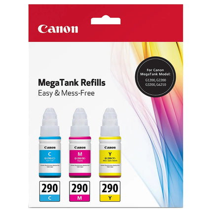 Original Canon GI-290 High Yield Tri-Color (3-Pack) Ink Bottle