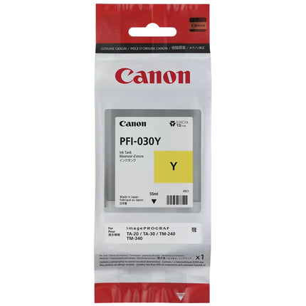 Original Canon PFI-030 Standard Yield Yellow Ink Cartridge, 3492C001