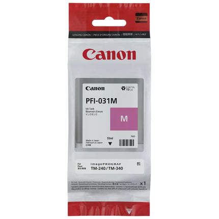 Original Canon PFI-031 Standard Yield Magenta Ink Cartridge, 6265C001