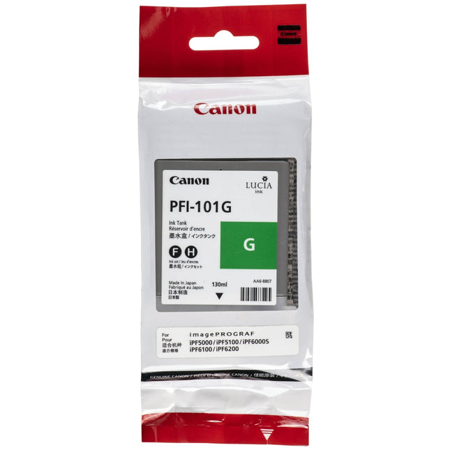 Original Canon PFI-101 130mL Green Ink Cartridge