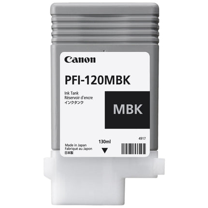 Original Canon PFI-120 Matte Black High-Yield Ink Cartridge, 2884C001AA