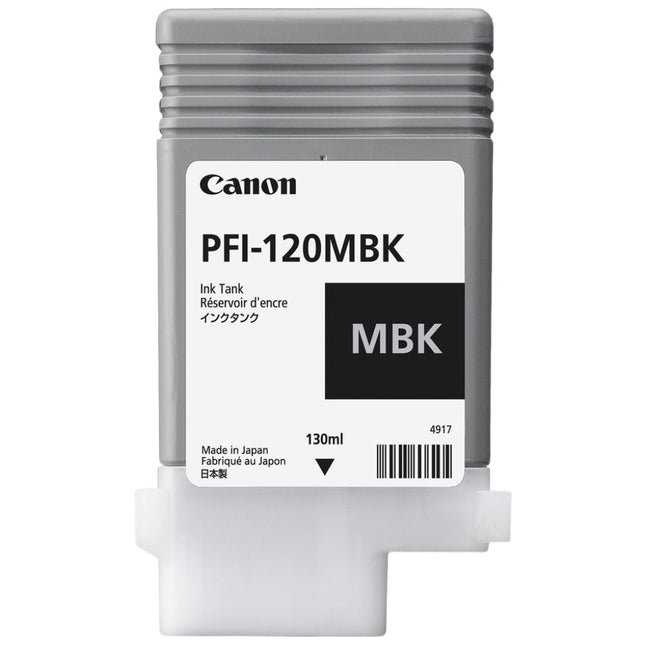 Original Canon PFI-120 Matte Black High-Yield Ink Cartridge, 2884C001AA