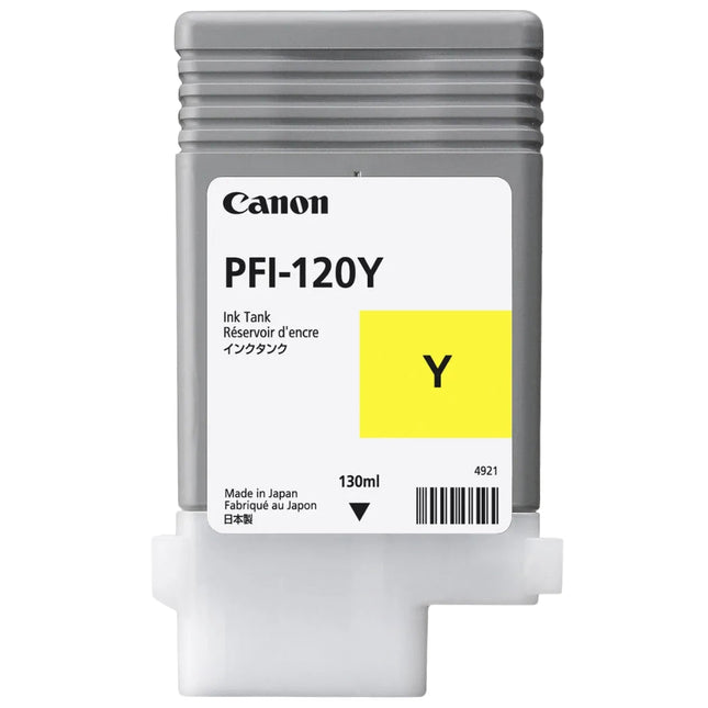 Original Canon PFI-120 Yellow High-Yield Ink Cartridge, 2888C001AA