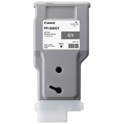 Original Canon PFI-206 300mL Gray Ink Cartridge
