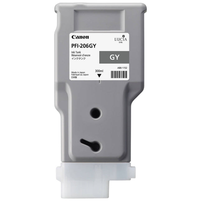 Original Canon PFI-206 300mL Gray Ink Cartridge