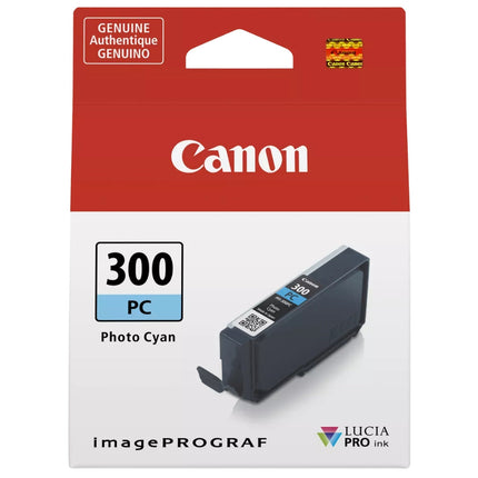Original Canon PFI-300 Standard Yield Photo Cyan Ink Cartridge, 4197C002