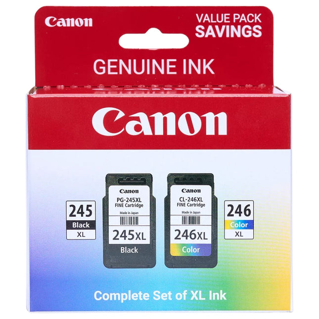 Original Canon PG-245XL & CL-246XL Black & Color Ink Cartridges