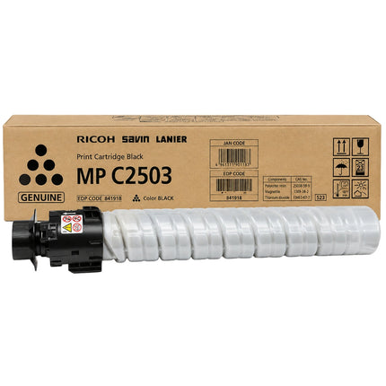 Original Ricoh MP C2503 Standard Yield Black Toner Cartridge, 841918