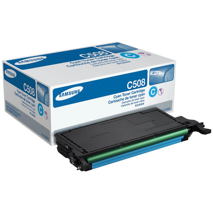 Original Samsung C508S Standard Yield Cyan Toner Cartridge, CLT-C508S