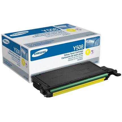 Original Samsung Y508S Standard Yield Yellow Toner Cartridge, CLT-Y508S