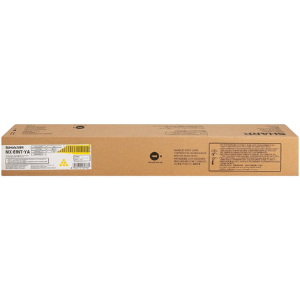 Original Sharp MX-61NT Standard Yield Yellow Toner Cartridge, MX-61NTYA