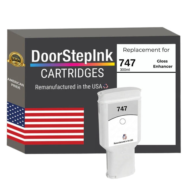 DoorStepInk Brand for HP 747 300mL Gloss Enhancer Remanufactured in the USA Ink Cartridge