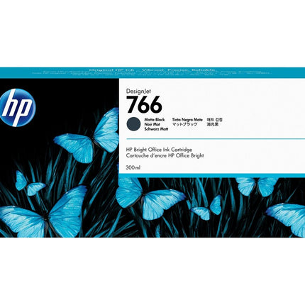 Original HP 766 High Yield Matte Black 300ml Ink Cartridge, P2V92A