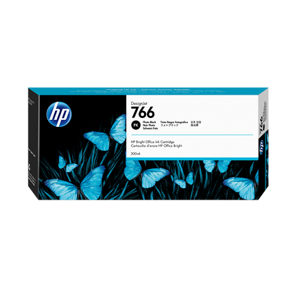 Original HP 766 High Yield Photo Black 300ml Ink Cartridge, P2V94A