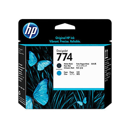Original HP 774 Standard Yield Black / Cyan Inkjet Cartridge, P2W01A