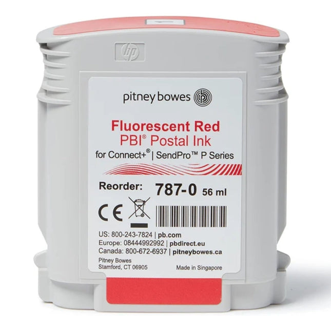 Original Pitney Bowes 787-0 Fluorescent Red Ink Cartridge