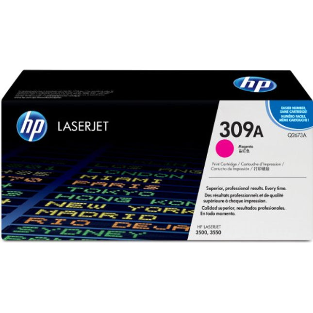 Original HP 309A Standard-Yield Magenta Toner Cartridge, Q2673A