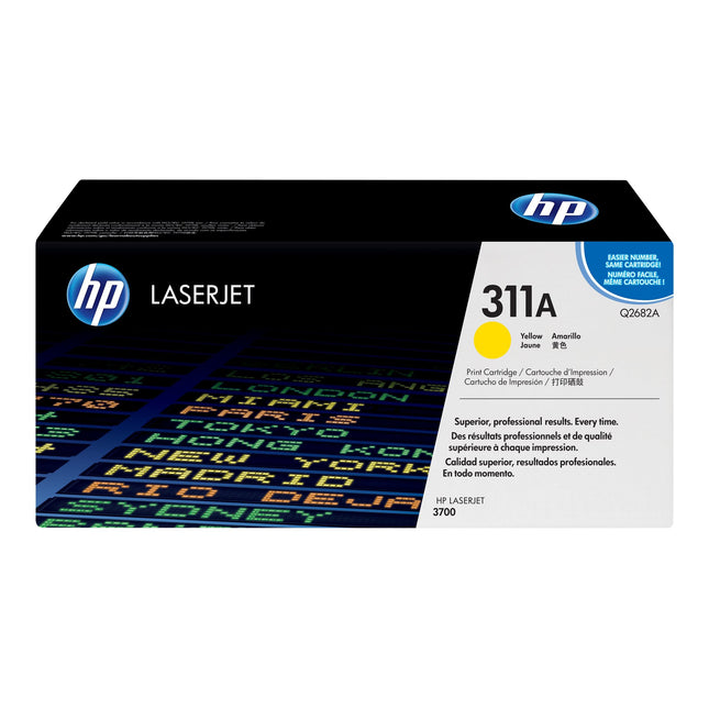 Original HP 311A Standard-Yield Yellow Toner Cartridge, Q2682A