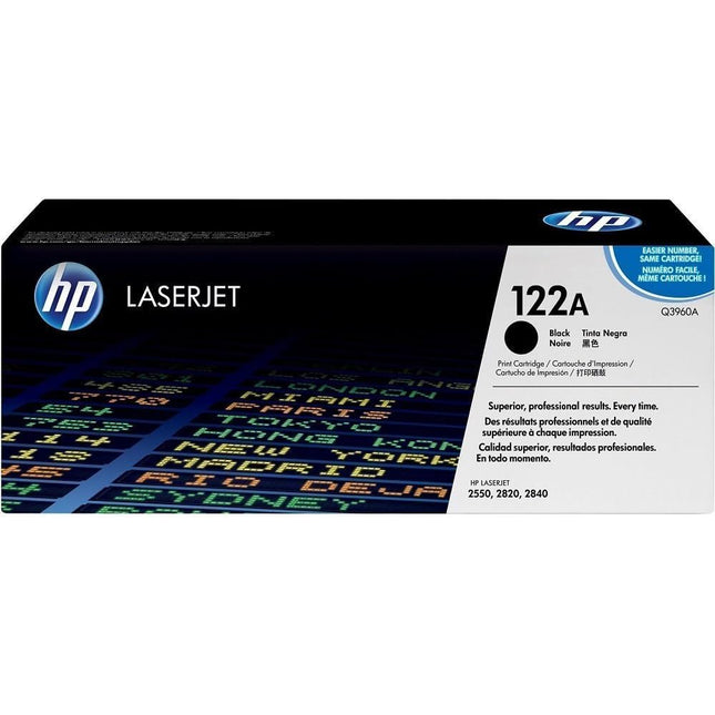 Original HP 122A Standard-Yield Black Toner Cartridge, Q3960A