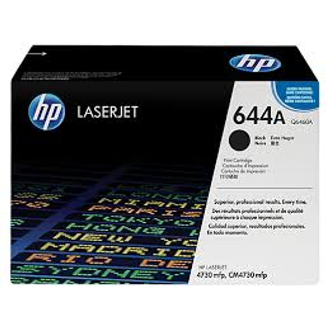 Original HP 644A Standard Yield Black Toner Cartridge, Q6460A