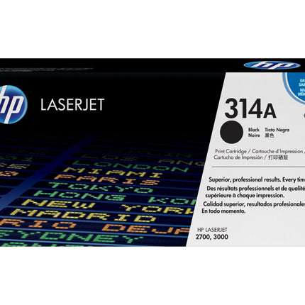 Original HP 314A Standard-Yield Black Toner Cartridge, Q7560A