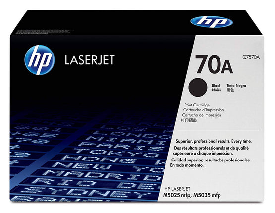 Original HP 70A Standard-Yield Black Laser Toner Cartridge, Q7570A