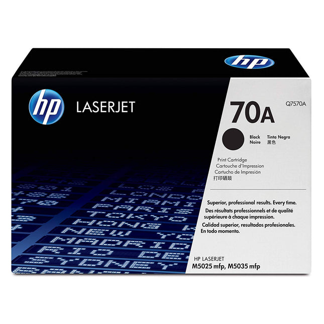 Original HP 70A Standard-Yield Black Laser Toner Cartridge, Q7570A