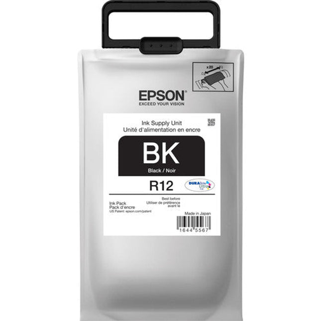 Original Epson R12 Standard Yield Black Ink Cartridge, TR12120